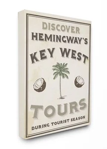 Stupell Industries Hemingway's Key West Tours XXL Stretched Canvas Wall Art, ... - Picture 1 of 6