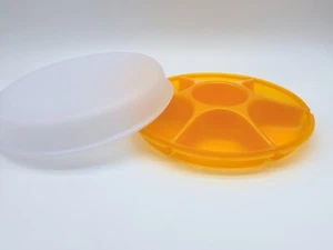 TUPPERWARE Serving Center 6-Part Divided Party Veggie Snack & Dip Tray 1665 1667 - Picture 1 of 5