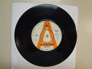BOB DYLAN:Times They Are A-Changin’-HoneyJust AllowMe 1 MoreChance-U.K. 7" CBSDJ - Picture 1 of 2