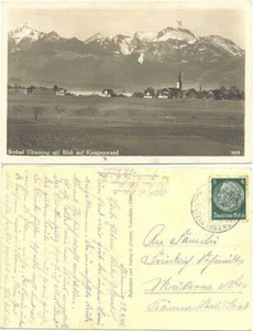 Cartolina Chieming presso Traunstein 1941, località balneare Chieming, Kampenwand, per Mukrena - Foto 1 di 1