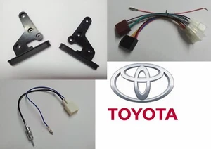 TOYOTA RAV4 2001-2005 - MASK. AUTORADIO 2DIN CON STAFFE+CONNETTORE+AD.ANTENNA - Foto 1 di 14