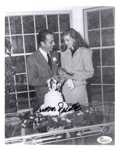 LAUREN BACALL HAND SIGNED 8x10 PHOTO WEDDING DAY HUMPHREY BOGART JSA | eBay