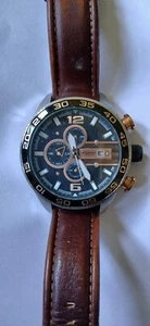 Fossil Men's Chronograph Wristwatch-Brown leather band, Battery & Analog CH-2559 - Picture 1 of 1