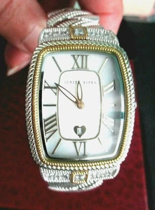 JUDITH RIPKA STAIN/LESS STEEL M.O.P & CZ'S LUXURY WATCH BRACELET SMALL GIFT BOX - Picture 1 of 7