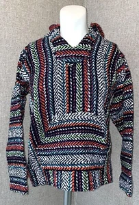 Earth Ragz Vintage Strick mehrfarbig Pullover Hoodie Kängurutaschen klein gebraucht, in einwandfreiem Zustand - Bild 1 von 10