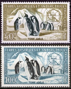 FSAT TAAF C1-C2 MH Air Post Birds Emperor Penguins Antarctic FSA-S0171M - Picture 1 of 3