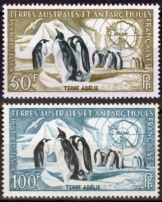 FSAT TAAF C1-C2 MH Air Post Birds Emperor Penguins Antarctic FSA-S0171M - Image 1 of 3