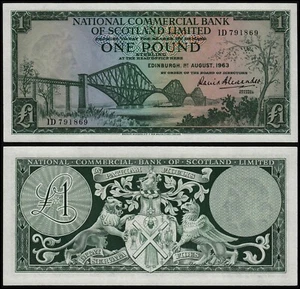 SCOTLAND NATIONAL COMMERCIAL LTD 1 POUND (P269a) 1963 UNC - Picture 1 of 1