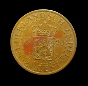 NETHERLANDS EAST INDIES 2 1/2 CENTS 1920 WILHELMINA KM 316 #3641# - Picture 1 of 2