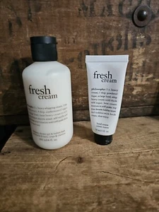 PHILOSOPHY ~~FRESH CREAM~~  6oz Shampoo/Body Wash/Bubble Bath & 1oz Lotion - Picture 1 of 6