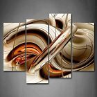 Abstract Wall Art Painting Brown Orange Picture Modern Home Decor Canvas Print