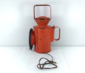 Vintage Train Railroad H.L. Piper oil lamp Lantern - Converted to Electric - Picture 1 of 9