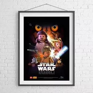 STARS WARS LEGO EPISODE 1 MOVIE POSTER PICTURE PRINT Sizes A5 to A0 **NEW** - Afbeelding 1 van 14