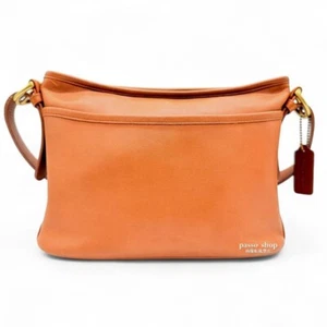 Old COACH 4143 Brown Camel Leather Shoulder Bag USED Auth #9129 - Picture 1 of 9