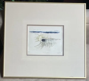 Vicente Gandia Aquatint Etching Mexico Still Life “Peine De Venus” Comb Shell - Picture 1 of 15