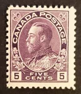 Stamps Canada Mint: #112 5c violet Admiral Fine MNH - Picture 1 of 1
