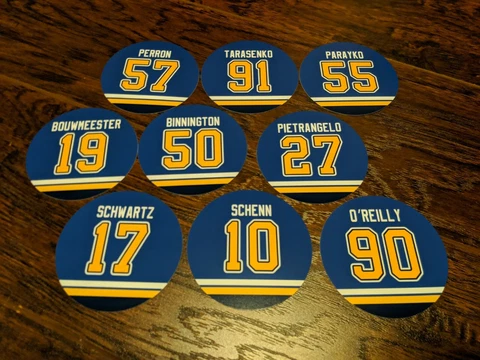 St. Louis Blues Magnets - 2019 Champions - Jordan Binnington, Tarasenko, Perron Cover