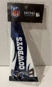 Dallas Cowboys NFL Mini Pennants 4 x 9" Felt, 4 Pack Remaining, Clean - Picture 1 of 4