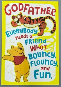 Hallmark Godfather Father's Day Greeting Card - Winnie the Pooh - Tigger - Picture 1 of 3