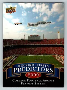 2009 Upper Deck Historic Predictors #HP7 College Football Goes to Playoff System - Picture 1 of 2