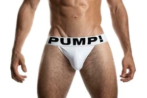 PUMP! Mens Jocks Classic Jockstrap Cotton Pouch White 15005 P24 - Picture 1 of 5