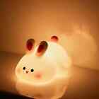 Cute Silicone Night Lights Rabbit Cartoon Bedroom Lamp for Children's Room Decor