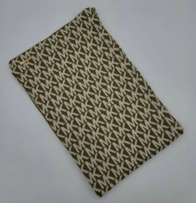 MICHAEL Michael Kors Logo MK Scarf Tan/Cream One Size 💎💎💎 - Image 1 of 2
