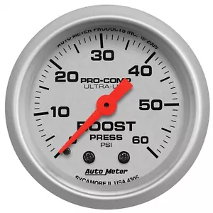 AutoMeter 4305 Ultra-Lite Mechanical Boost Gauge - Picture 1 of 1