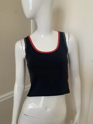 Regata fitness cropped Blue Fish Brasil preta/vermelha/cinza tamanho 2 - Imagem 1 de 4