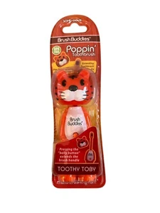 NEU**Brush Buddies**Toothy Toby Tiger**Poppin Zahnbürste**weiche Zahnbürste - Bild 1 von 1