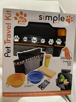 NUEVO Kit Completo Organizador de Mascotas Simple de 6 Piezas Esenciales de Viaje. Kit coche mascota Foto 1 de 2