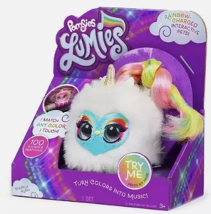 Pomsies Lumies Rainbow Charged Interactive Pet Sparkle Rush toy for kids girls - Picture 1 of 5