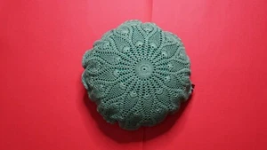 2 Full lace Coloured Cushion covers in green color in size 18 inches handmade - Picture 1 of 3