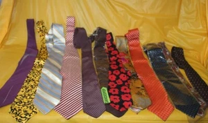 12 Piece Assorted Men's Fashion Ties DiMitri Couture Indian Head Perry Ellis ++ - Picture 1 of 12