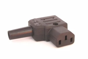 IEC Stecker C13 10a Martin Kaiser 790 flach 90 Grad für seitliche Befestigungskabel - Bild 1 von 3