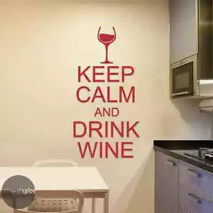 Adesivo decalcomania da parete vinile vinile Keep Calm And Drink - Foto 1 di 4