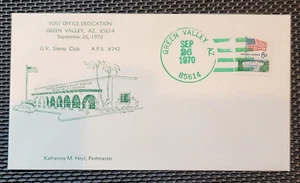 c1970 Dedication of Green Valley Arizona Post Office 6 cent, First Day Cover FDC - Picture 1 of 2