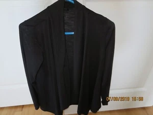 SUÉTER DE PUNTO NEGRO-1 BOTÓN-CUELLO REDONDO--TALLA MEDIANA---#T3A-7 - Imagen 1 de 12