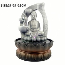 Fontana da tavolo Buddha fontana LED acqua Zen fontana interna Buddha seduto