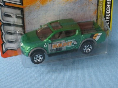Matchbox Mitsubishi L200 4x4 Tritón Verde Constructor Juguete Modelo Coche 75mm BP Foto 1 de 2