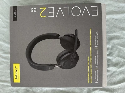 Jabra Evolve2 65 Stereo Wireless Headset (UC, USB-A) - Black - Image 1 of 2