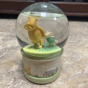 Disney Snow Globe Enesco Music Box Winnie the Pooh & Piglet Waltz of Flowers - Picture 1 of 4