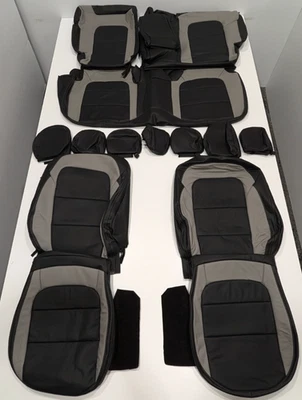 For Ford Bronco Sport Big Bend 2021-2025 Black Gray Leather Seat Covers KR65 - Image 1 of 4