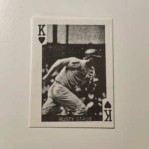1969 Globe Imports Rusty Staub King of Hearts Mini Playing Card Houston Astros - Picture 1 of 2