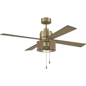 Craftmade KNS52SB4 Kensey Indoor Ceiling Fan Satin Brass - Picture 1 of 1