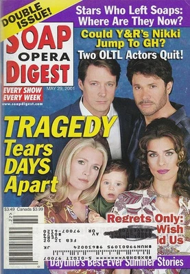 Soap Opera Digest May 29, 2001 PAOLO SEGANTI-AUSTIN PECK-WHERE ARE THEY NOW SPEC - Image 1 of 4