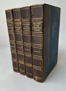 Oliver Wendell Holmes "Breakfast-Table" Series Fine Leather Bindings Gilt 1916 - Picture 1 of 18