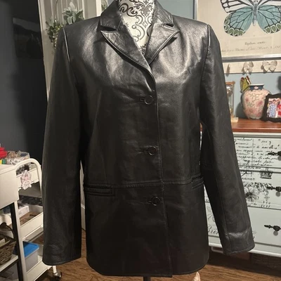 Chaqueta de cuero Clio para mujer talla pequeña Foto 1 de 4