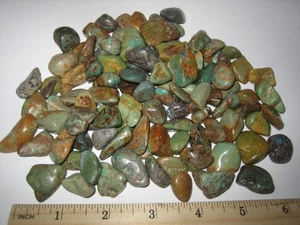 110+ TUMBLED POLISHED SMALL B-GRADE NATURAL 0.5-1" TURQUOISE STONE MINERALS 367g - Picture 1 of 3