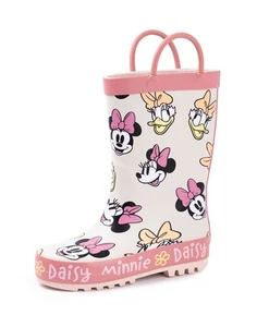 Disney Pink Minnie And Daisy Wellington Boots with Handles Girls - Picture 1 of 9